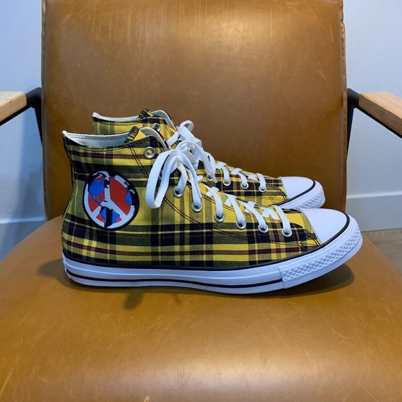 plaid converse all stars
